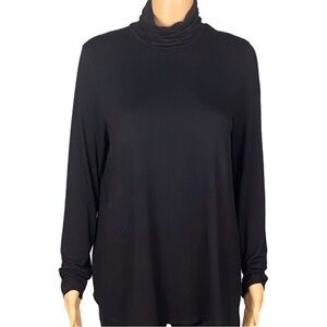 KAREN KANE black super soft and stretchy lighter weight turtleneck Medium EUC